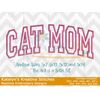 Cat Mom Arched Applique Embroidery / Katelyns Kreative Stitches