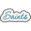 Saints Applique Script Satin Snap Shot