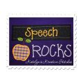 Speech Rocks Chalkboard Applique