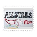 Allstars Baseball Mom Applique