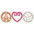 Peace Love Volleyball Snap Shot