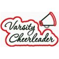 Varsity Cheerleader Applique Script Satin Snap Shot