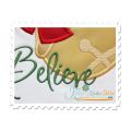 Believe Jingle Bell Applique Close Up