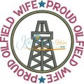 Proud Oilfield Wife Applique Circle Snap Shot