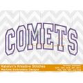 Comets Arched Applique Embroidery