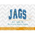 Jags Arched Satin 4x4 Embroidery