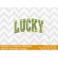 Lucky Arched Satin 4x4 Embroidery