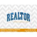 Realtor Arched Satin 4x4 Embroidery