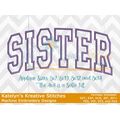 Sister Arched Applique Embroidery