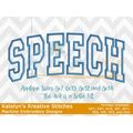 Speech Arched Applique Embroidery