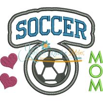 Soccer Mom Block Arc Applique Snap Shot