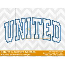 United Arched Applique Embroidery