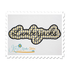 Lumberjack Applique Script Satin