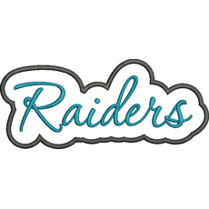 Raiders Applique Script Satin Snap Shot