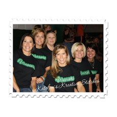 Warriors Applique Script stitched by Laura Boyd Nix