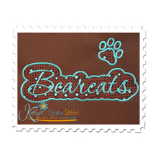 Bearcats Applique Script Satin