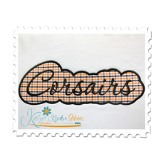 Corsairs Applique Script Satin