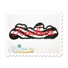 Knockouts Applique Script Satin