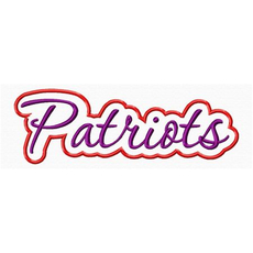 Patriots Applique Script Satin Snap Shot