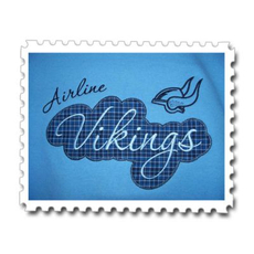 Vikings Applique Script Zig Zag
