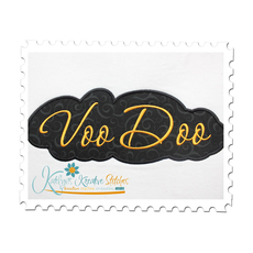 Voo Doo Applique Script Satin