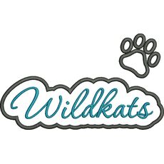 Wildkats Applique Script Satin Snap Shot