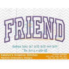 Friend Arched Embroidery