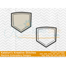 Home Plate Blank Embroidery Design