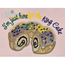 I'm just here for the King Cake - Applique