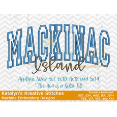 Mackinac Island Arched Embroidery