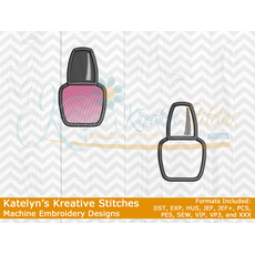 Nail Polish - Filled and Outline Versions