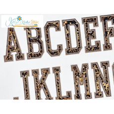 Narrow College Applique Font - 7 Sizes