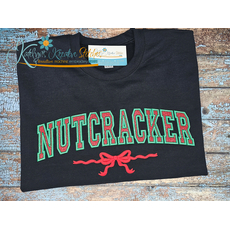 Nutcracker Arched Applique Embroidery with Bow