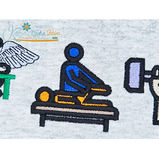 Lower Back Stretches Embroidery Design