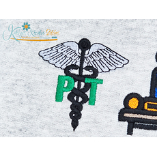 PT Medical Symbol Embroidery Design