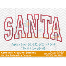 Santa Arched Embroidery