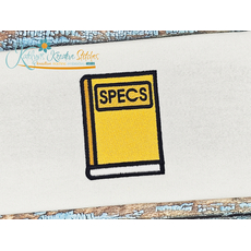 Specs Book Icon Embroidery