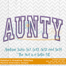 Aunty Arched Embroidery