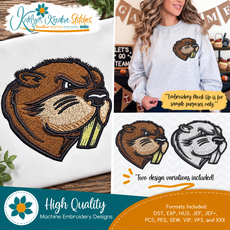 Beaver Icon Embroidery