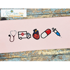 Medical Life Icon Embroidery