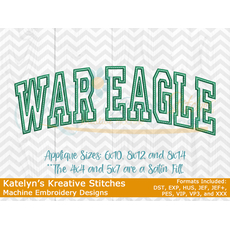War Eagle Arched Embroidery