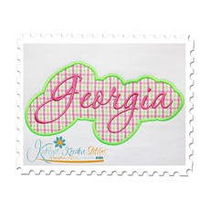 Georgia Applique Script Satin