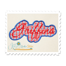 Griffins Applique Script Satin