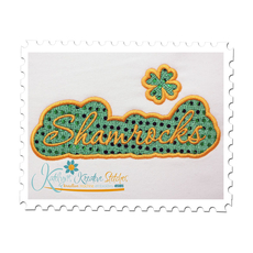 Shamrocks Applique Script