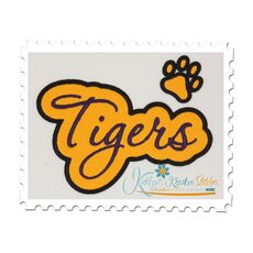 Tigers Applique Script Satin - 5x7 Sample