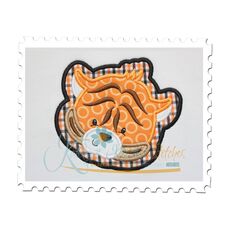 Tiger Head Applique Embroidery
