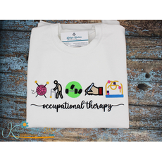 Occupational Therapy Icon Embroidery - Filled and Outline Versions