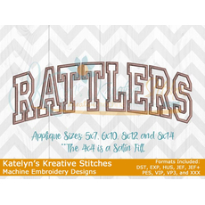 Rattlers Arched Embroidery