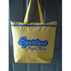Spartans Applique Script Satin