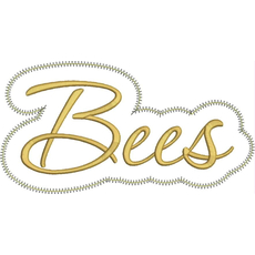 Bees Applique Script Zig Zag Snap Shot